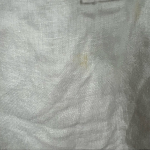 Lafayette 148 White Linen Popover Long Sleeve Oversized Top - Picture 3 of 7